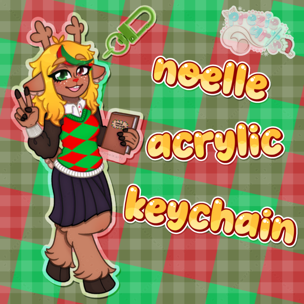 Deltarune Noelle Acrylic Keychain