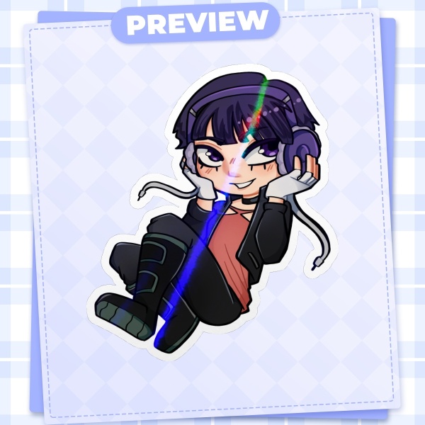 Kyoka Jiro My Hero Academia Holographic Die Cut Stickers