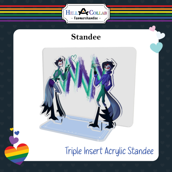 Stolas | Gay Flag | Triple Insert Standee || Hell-a-Collab Pride Collection