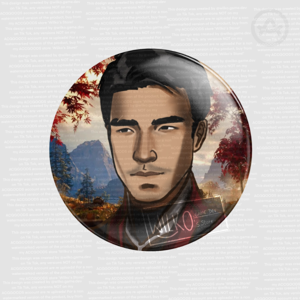 Kenshi Takahashi Mortal Kombat 1 (UNMASKED) Round Badge (GLOSS)