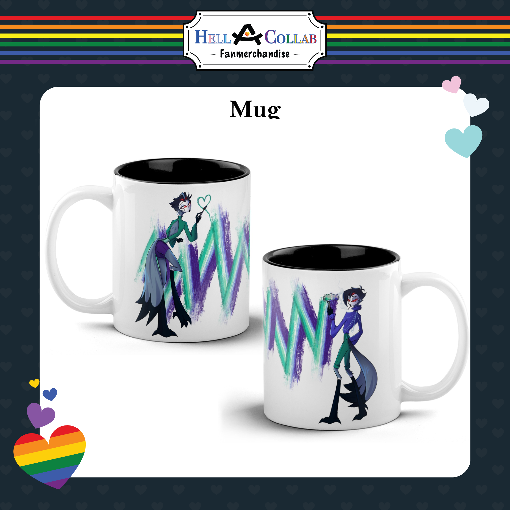 Stolas | Gay Flag | Mug || Hell-a-Collab Pride Collection