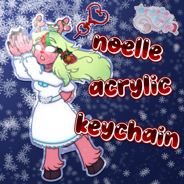 Deltarune Noelle Snowgrave Acrylic Keychain