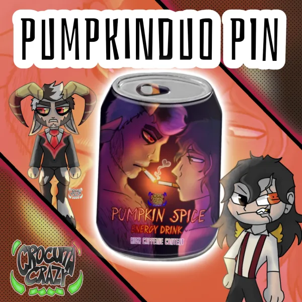 Pumpkinduo Pumpkin Spice Energy Drink Pin