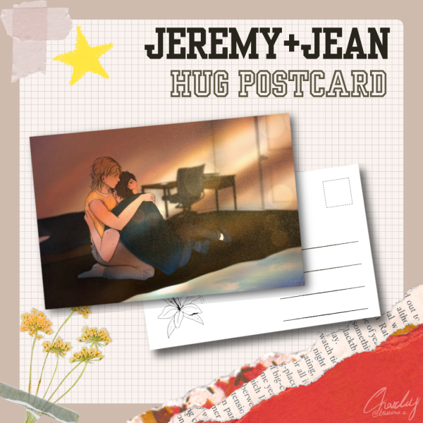 Jeremy + Jean Hugging Postcard
