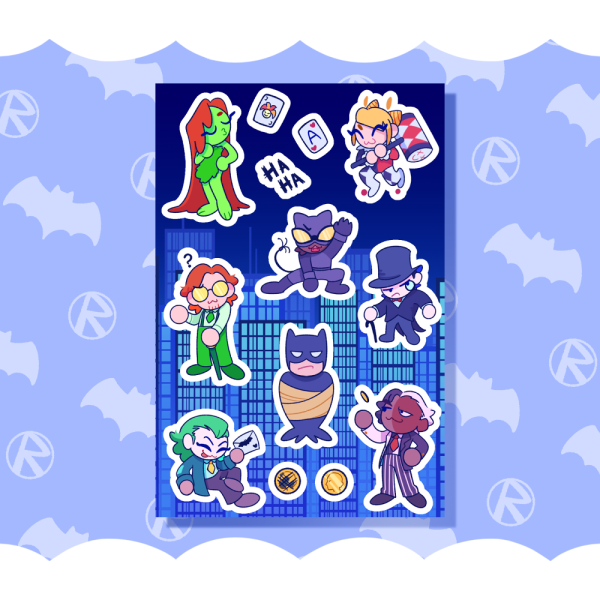 Batman Villains Sticker Sheet