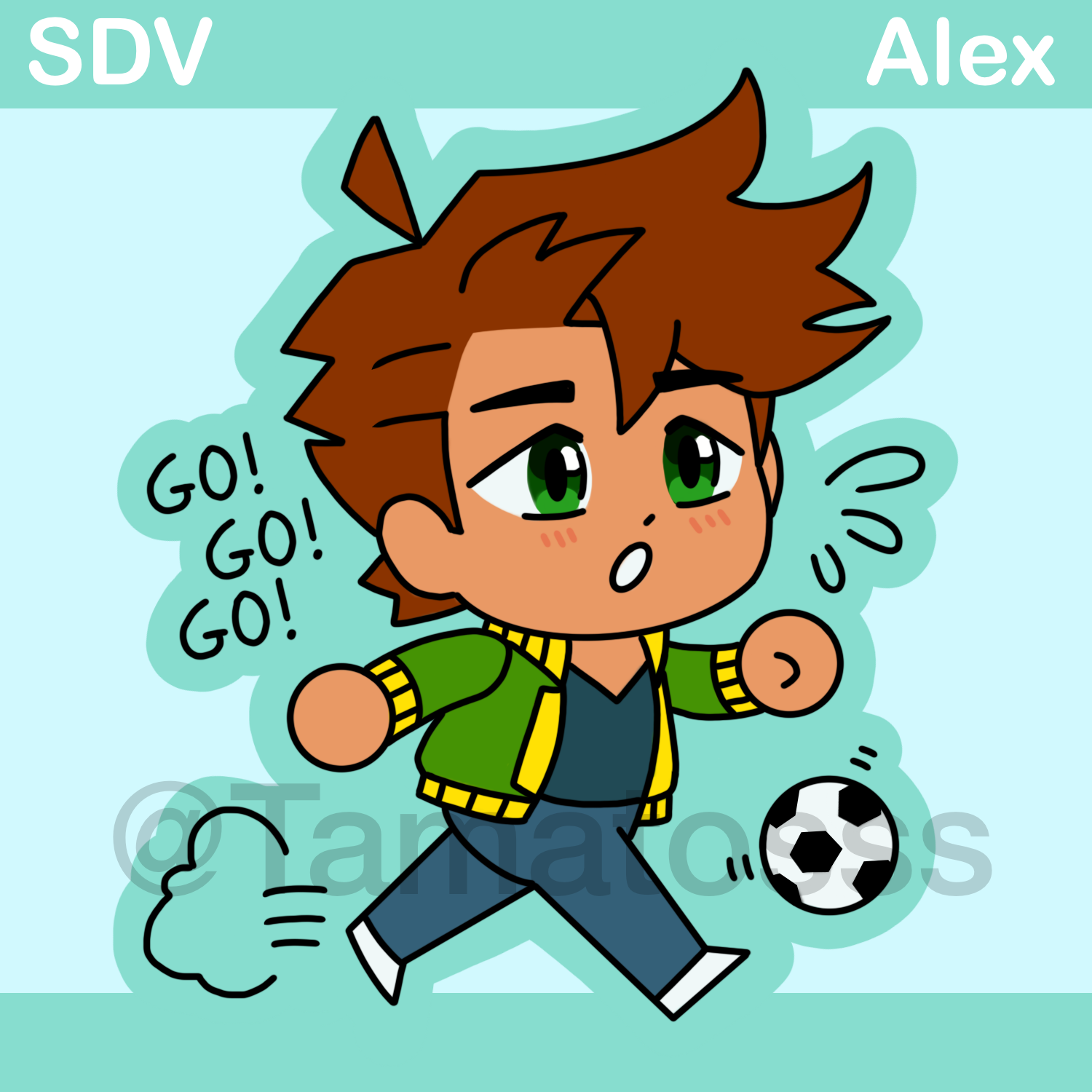 Alex Stardew Valley Sticker (Glossy)