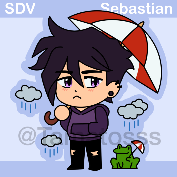 Sebastian Stardew Valley Sticker (Glossy)