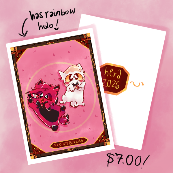 Floofy Belly Radioapple Cats Fan Card