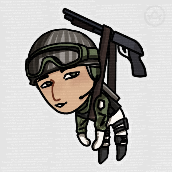 Finn Macauley Resident Evil 6 Chibi Sticker