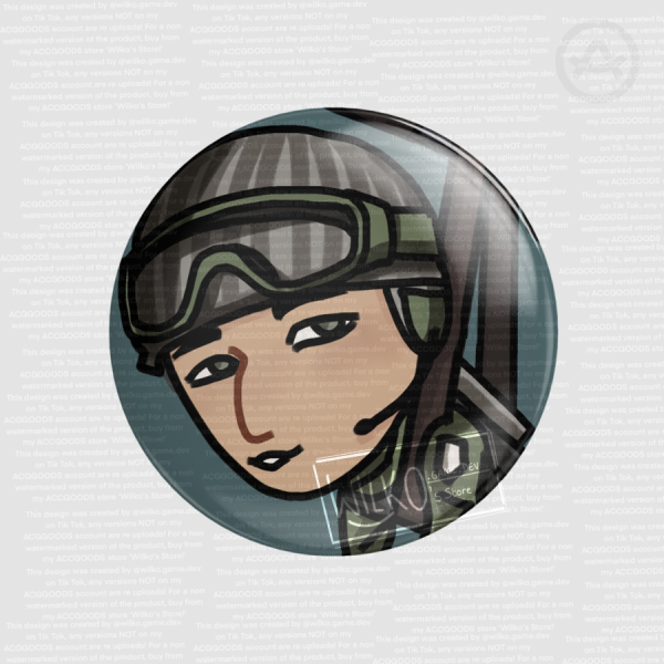 Finn Macauley Resident Evil 6 Chibi Round Badge (GLOSS)