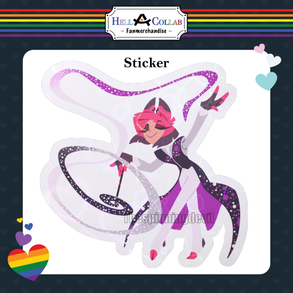 Alastor pride - Sticker - Hellacollab Pride Collection