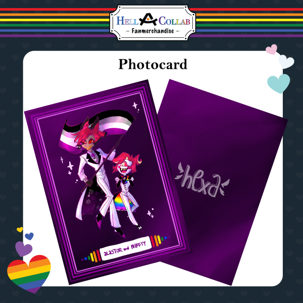 Alastor and Niffty Pride Fan Card || Hell-a-Collab Pride Collection