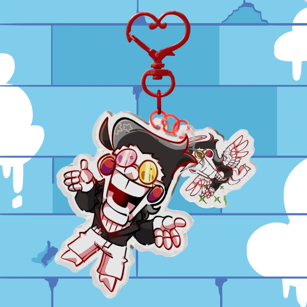 Spamton and F1 Angel 2-Piece Keychain