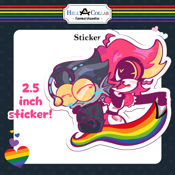 Niffty x Baxter Hell-a Collab Pride Collection Colored Edge Die Cut Stickers