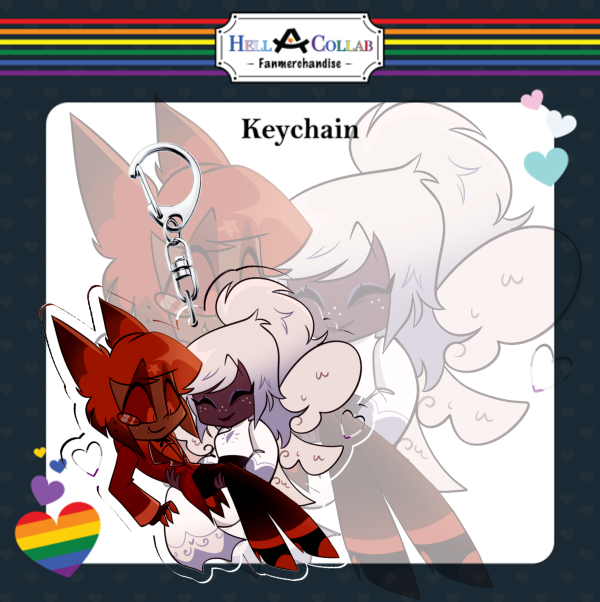 Alastor & Emily Keychain || Hell-a-Collab Pride Collection