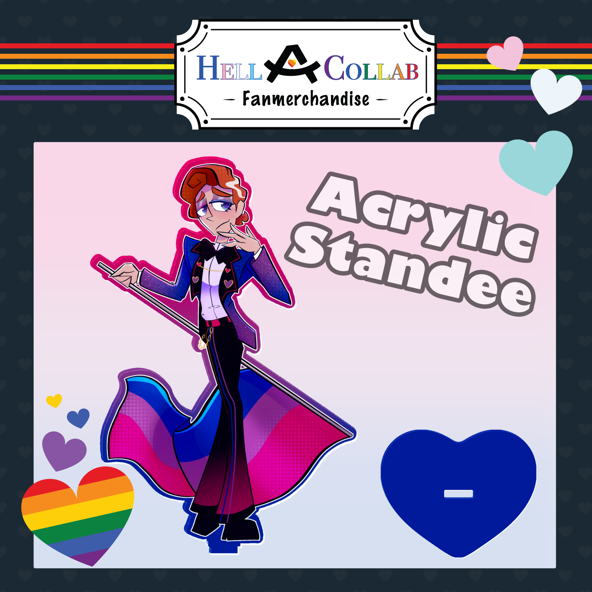 Ginger Host Bisexual Pride Standee Hell-A-Collab