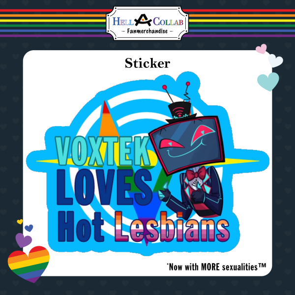 VoxTek LOVES Hot Lesbians! stickers