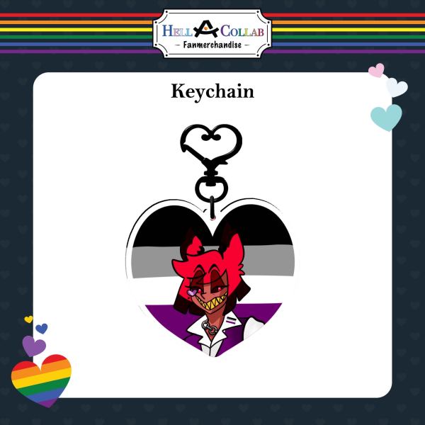 Alastor Ace Pride Clear Acrylic Keychains