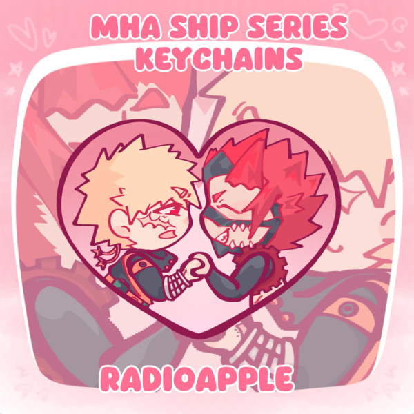 Hero ship series Adult Bakugo x Kirishima Clear Acrylic Keychains