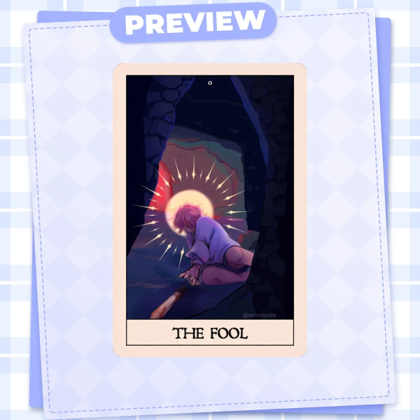 Technoblade The Fool Tarot Card | TechnoTarot Sticker