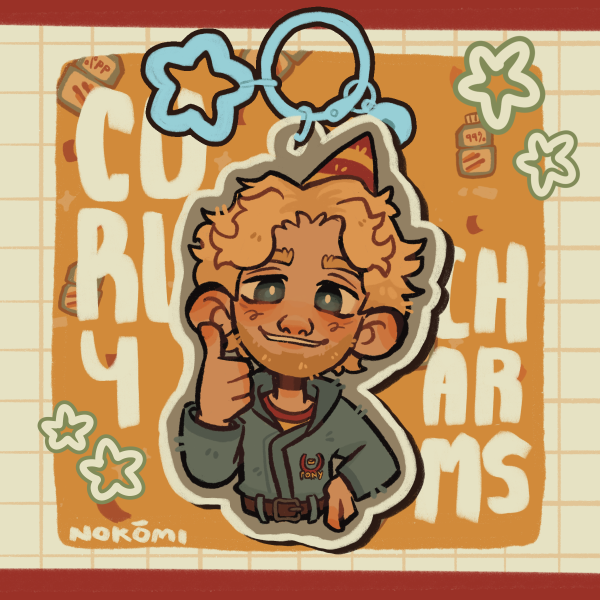 Curly Mouthwashing Keychains