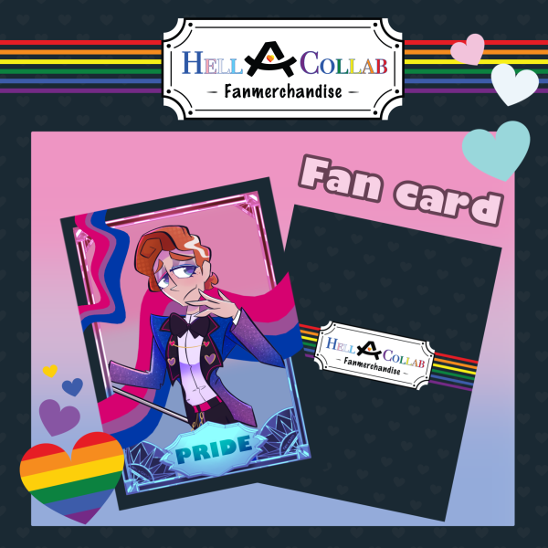 Ginger Host Bisexual Pride Trading Card Hell-A-Collab