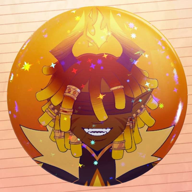 Flamefrags sparkly badge - Unstable SMP