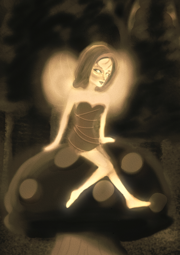 Fairy on a mushroom