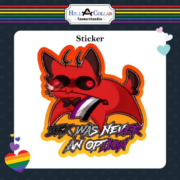SEX WAS NEVER AN OPTION | Cursed Cat Alastor Sticker