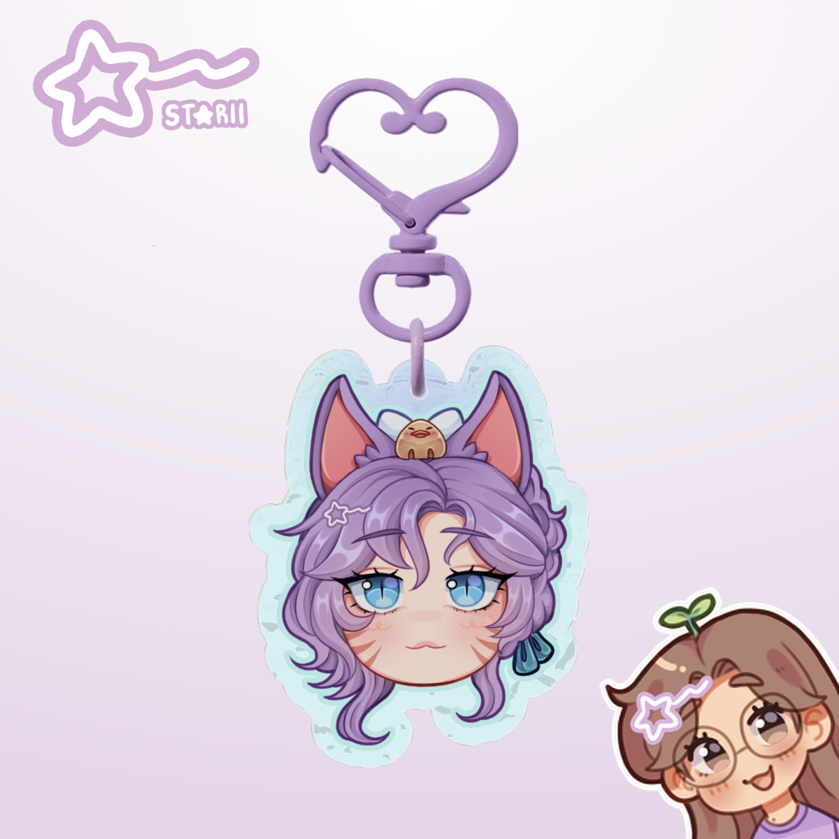Spirit Blossom Springs Ahri ᯓ★ Ripple Acrylic Keychain