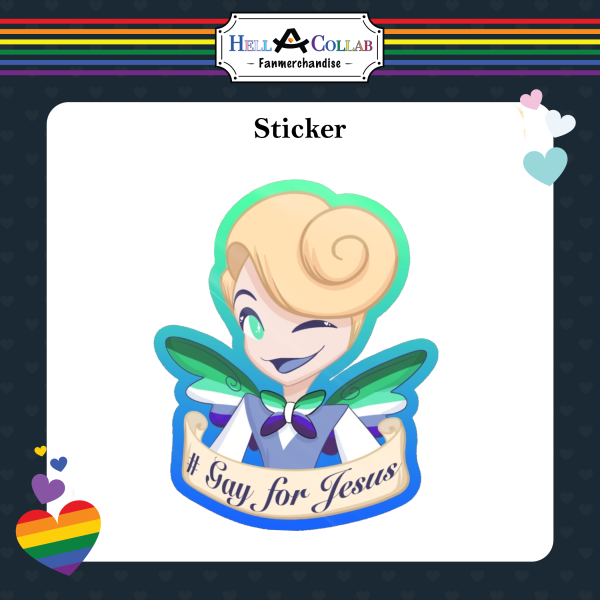 Saint Peter – #GayForJesus – Sticker – Hellacollab Pride Collection