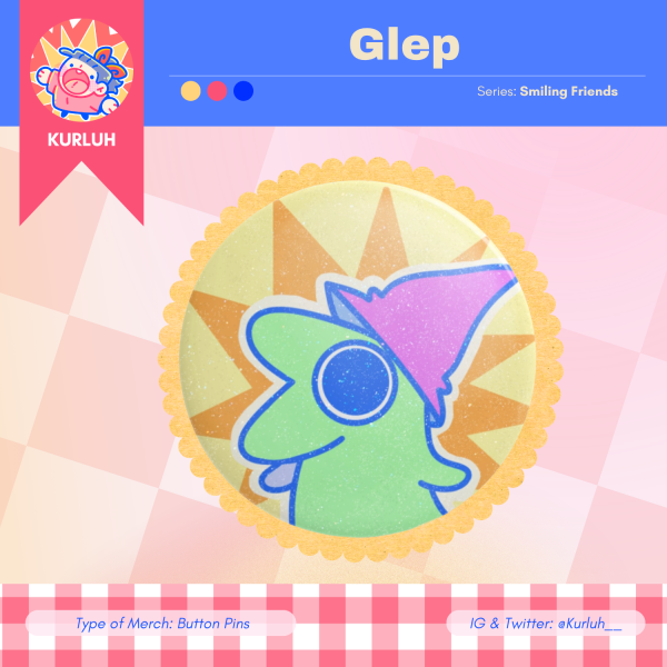 Smiling Friends: Glep - Button Pins