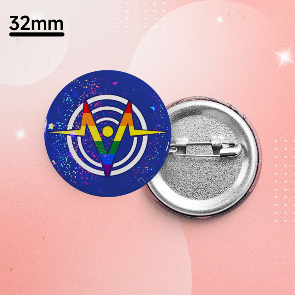 VoxTek PRIDE Round Badge (Button Pins) | Hazbin Hotel