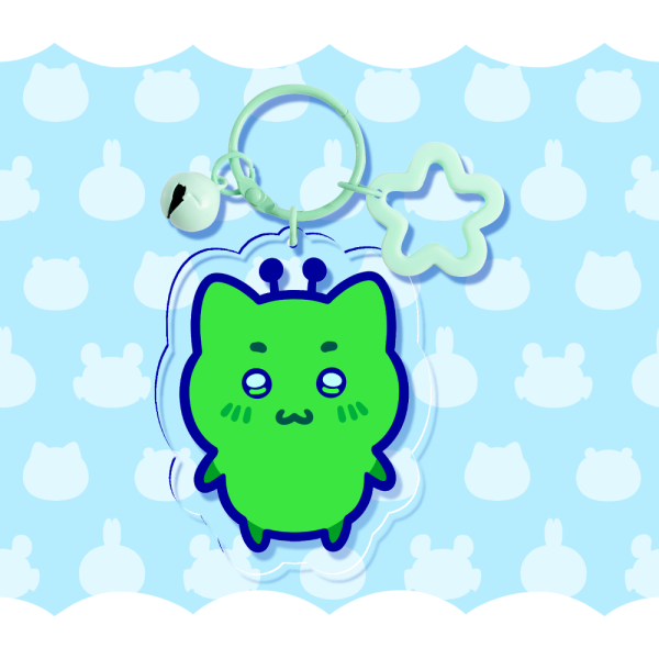 Alien Chiikawa Clear Keychain