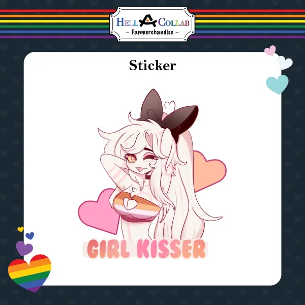 Angel Dust | Female ver pride soft touch sticker || Hell-a-collab pride collection