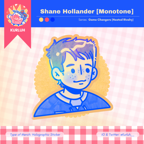 Shane Hollander [Monotone] - Die Cut Stickers
