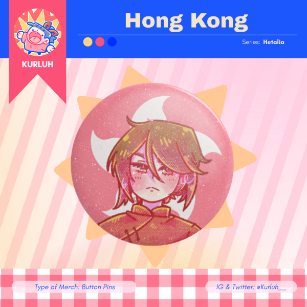 Hetalia: Hong Kong - Button Pin