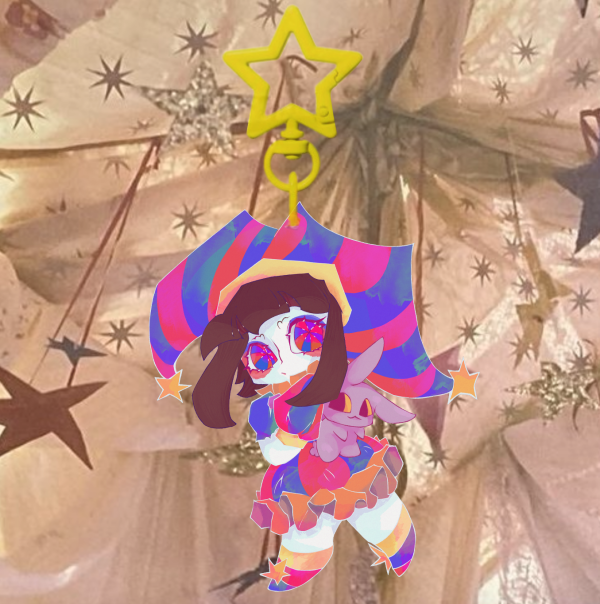 Pomni and Jax star keychain!