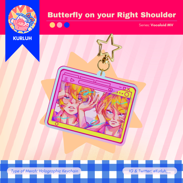 Butterfly on your Right Shoulder - Rainbow Acrylic Keychains