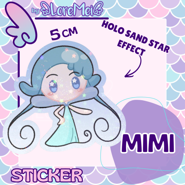 ꒰𑁬°Mimi°໒꒱ || Holo Sand Star Sticker