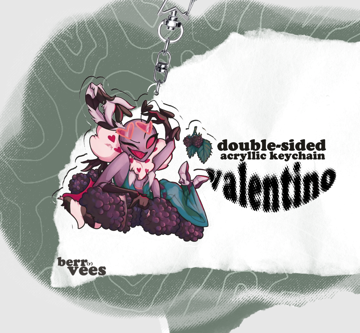 BerrVees Acrylic Keychain - Valentino