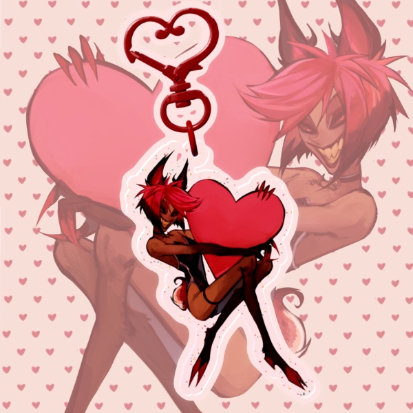 Alastor Glitter Acrylic Keychain