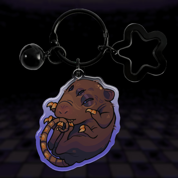 Biblically Accurate Rat Baby Thing - Epoxy Keychain
