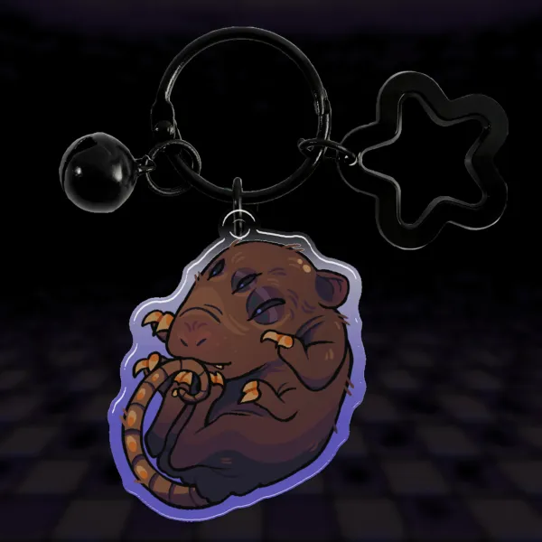 Biblically Accurate Rat Baby Thing - Epoxy Keychain