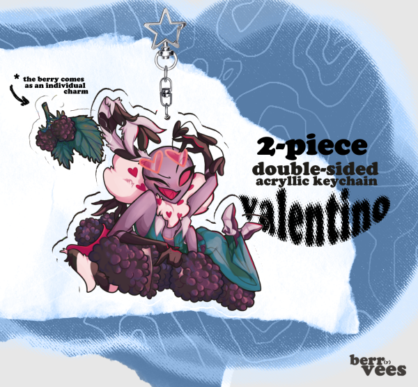 BerrVees Acrylic 2-Piece Keychain - Valentino