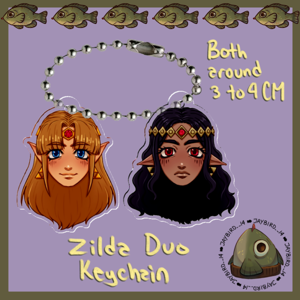 Zilda Acrylic Duo Keychain