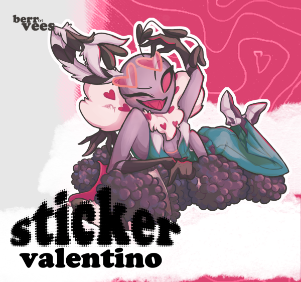 BerrVees Valentino – Die Cut Sticker