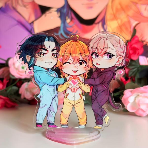 Xiaotherney💕| Onesie party! Standees | Xiao, Lyney & Aether