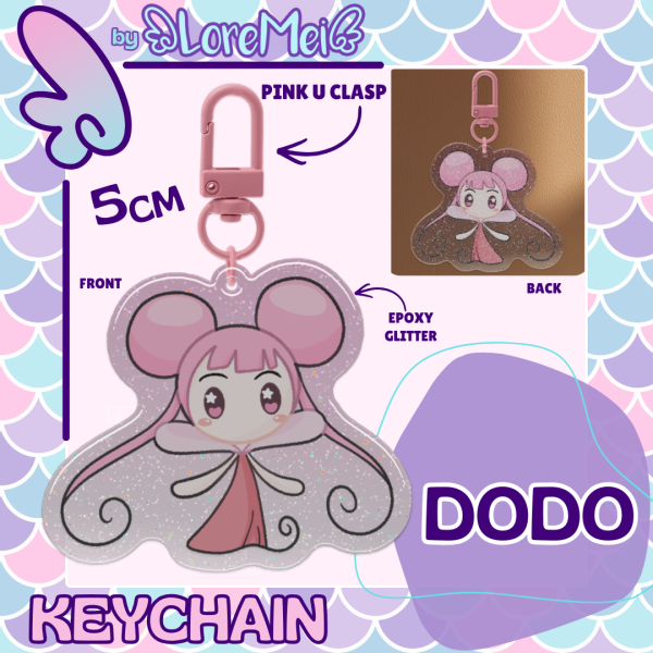 ꒰𑁬°Dodo°໒꒱ || Epoxy Glitter Keychain