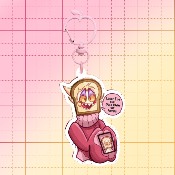 Toast Lucifer • Glitter Acrylic Keychain
